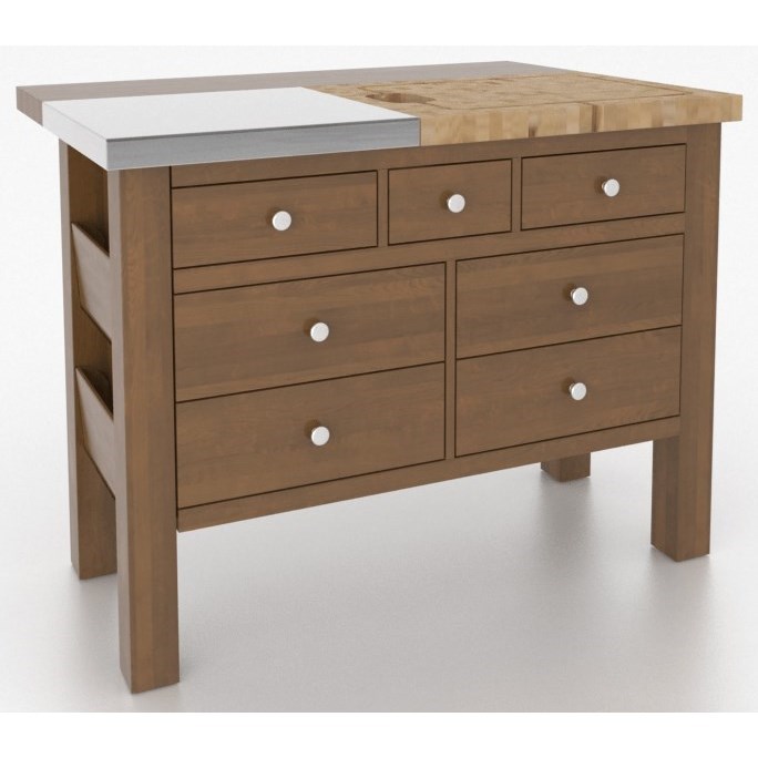 Canadel Gourmet Customizable Kitchen Island with Removable Butcher